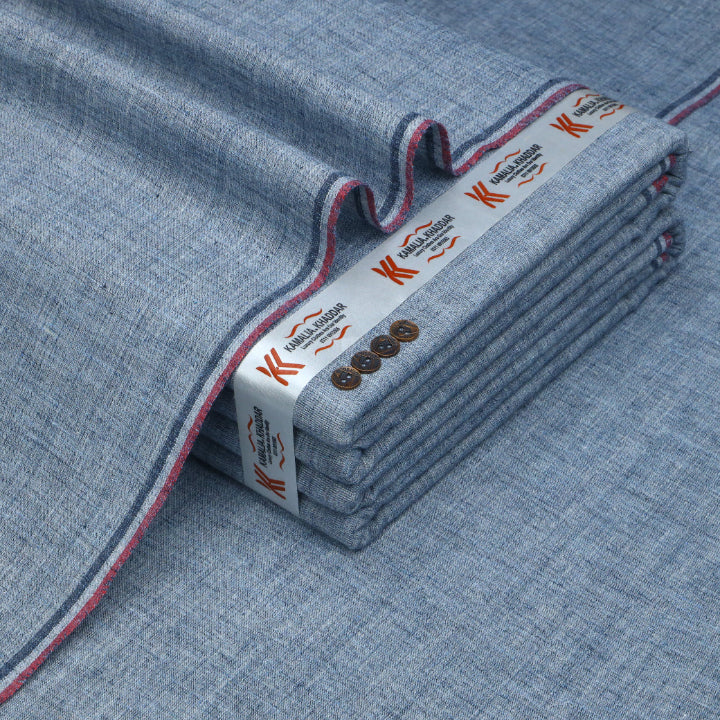 Grey Blueberry Cotton khaddi kk-344
